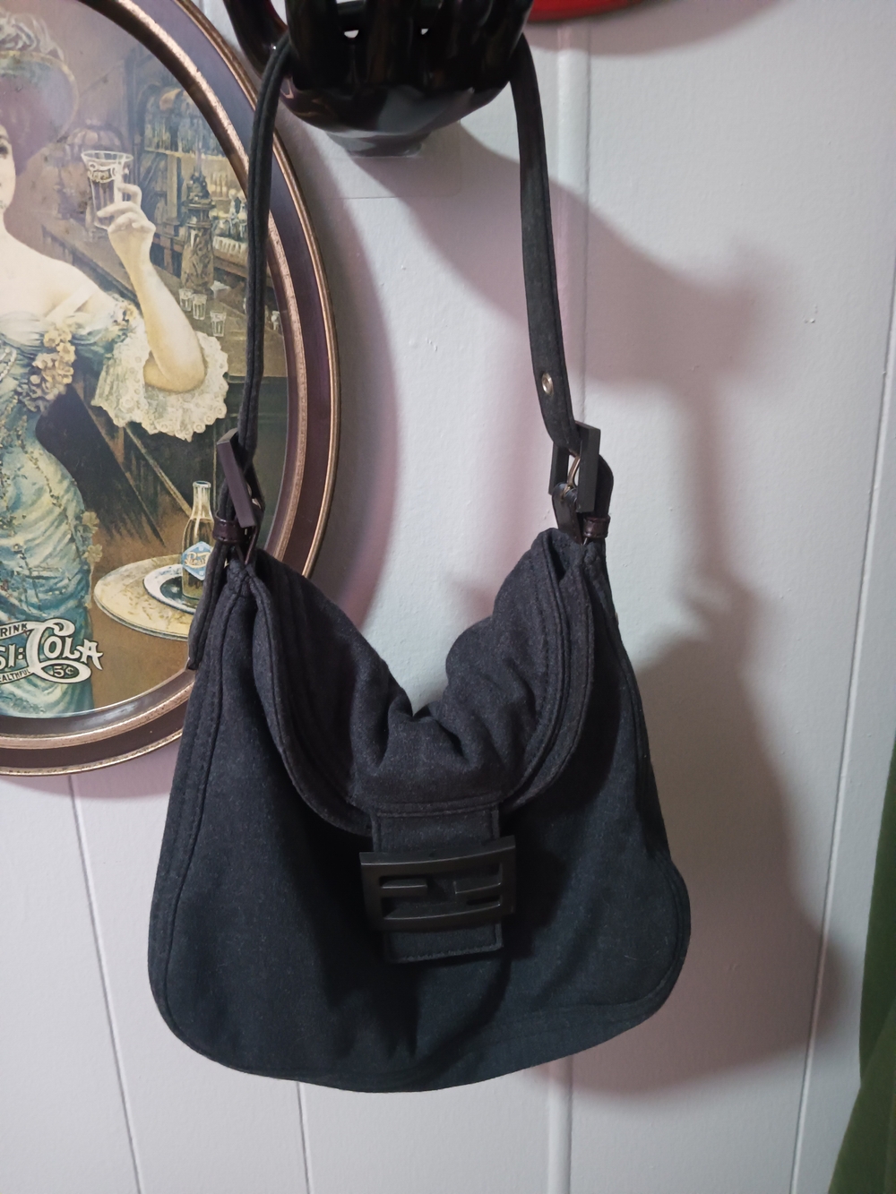 Vintage Fendi Fabric Shoulder Bag